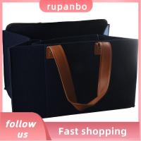 RUPANBO039392692 ผ้าสักหลาดโพลีเอสเตอร์ กระเป๋าใส่ของ สีน้ำเงินเนวี่บลู กระเป๋าถือแบบถือ ของใหม่ แฟ้มโฟลเดอร์ ออฟฟิศสำหรับทำงาน