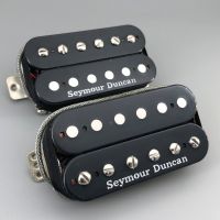 Penutup Hitam Alnico 5 Gitar Pickup 2 Kabel Terlindung HH Jatan Embleher Humbucker Pickup