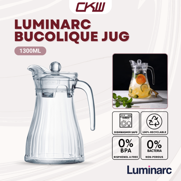 Luminarc Bucolique Jug, [ Glass Pitcher Water ] Lazada Singapore