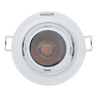 ดาวน์ไลท์ LED PHILIPS 59776 POMERON 7 วัตต์ WARMWHITE 4 นิ้ว ทรงกลม สีขาว