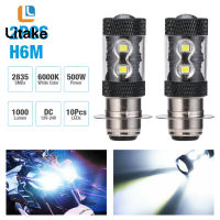 ไฟหน้ารถยนต์ Led H6/P15d 10smd 50W H6m,หลอดไฟหน้ารถยนต์1000lm 6000K Dc12v-24v 360องศาจำนวน1คู่【fast】