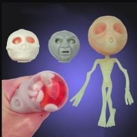 Halloween Squishy Spoofing Scary Disgusting Maggots Alien Stress Squeeze Tricky Toys Novelty Gag Gags Practical A083 1pc/lot