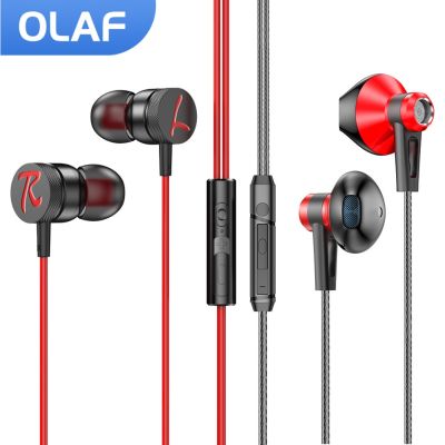 OLAF 3.5mm Plug Earphones Wired Headphones Handsfree Sports Earphone With Cable Earbuds Wired Headset For Samsung Xiaomi Huawei