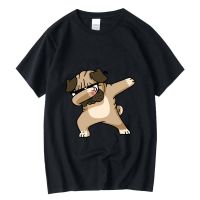 XIN YI เสื้อยืดผู้ชายคุณภาพสูง100 ผ้าฝ้าย Pug พิมพ์ลำลองหลวม O-Neck Tshirt ผู้ชาย Tshirt Cool เสื้อยืดชาย Tee เสื้อ Top