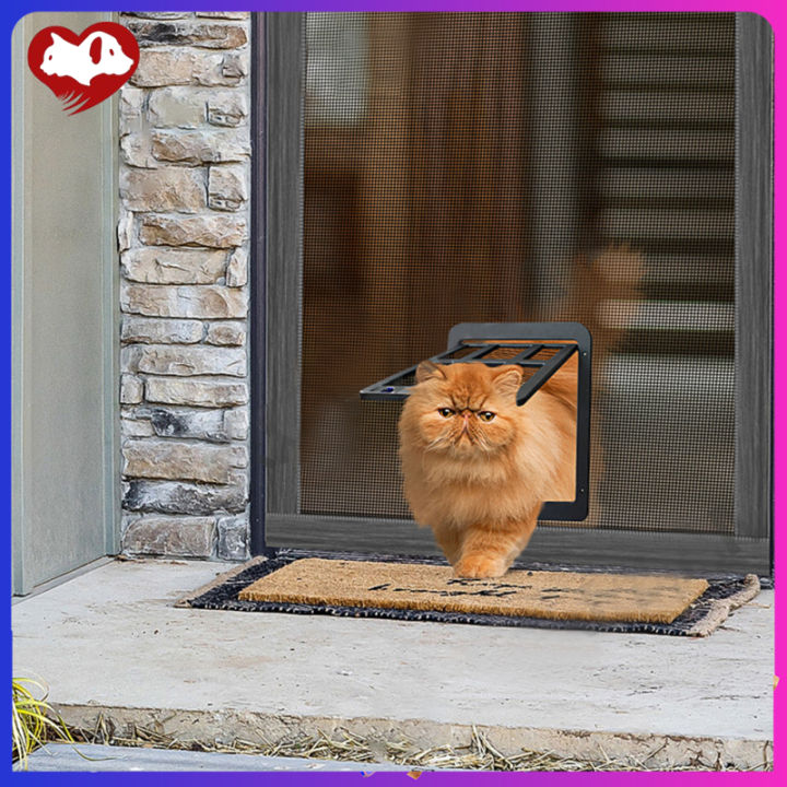 pintu-kasa-สัตว์เลี้ยงเข้า-ออกประตูอัตโนมัติปิดประตูเพื่อความปลอดภัยของติดตั้งง่ายอุปกรณ์สำหรับแมว