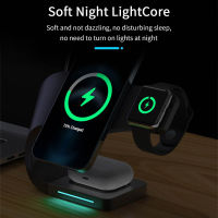 15W Fast Wireless Charger 4 In 1สถานีชาร์จแม่เหล็กสำหรับ 13 12 11 Pro XS MAX SE 6 5 4 3