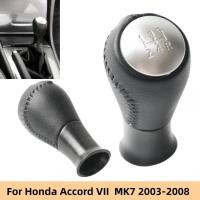 สำหรับ Honda Accord VII 7 MK7 2003 2004 2005 2006 2007 2008อุปกรณ์จัดแต่งทรงผมหนังเกียร์ Shift Knob Stick Lever Shifter ปากกา