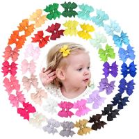 【cw】 20Pcs/lot Bowknots Hair Barrettes Hairpins Headwear Kids Accessories 2020 New 1