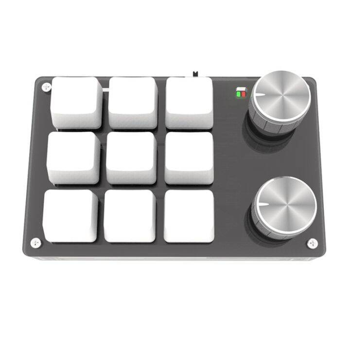 9 Keys Custom Keyboard Volume Knob Programming Macro Gaming Keypad