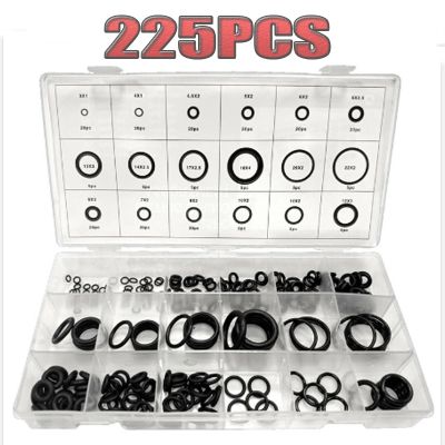 【CW】 225pcs O-ring Assortment Metric Set of Sealing Rings Rubber Washers Screw Ring Fasteners