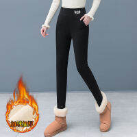 CXSC Store Sherpa กำมะหยี่ Leggings ผู้หญิงฤดูใบไม้ร่วงและฤดูหนาว Outerwear สูงเอว Slimming Elastic Shark ขนาดใหญ่ Plus กำมะหยี่หนากางเกงดินสออบอุ่น