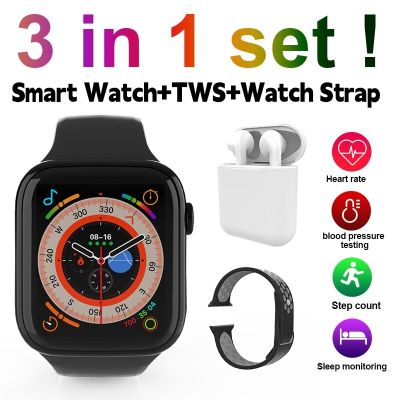 【LZ】 3 In1 Smart Watch WithTws Earbuds Bracelet Strap Fitness Tracker Sports Smartwatch Heart Rate Blood Pressure for Men And Women