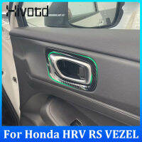 Hivotd 4PCS Car Interior Door Handle Bowl Decorative Cover,Carbon Fiber,Silver,wood Grain,red,chrome Plated Interior Accessories,Automotive Interior Modification Parts for Honda HRV HR-V RS VEZEL 2022 2023