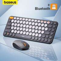 Baseus เมาส์บลูทูธคอมพิวเตอร์ไร้สายแป้นพิมพ์และเมาส์ Combo กับ2.4กิกะเฮิร์ตซ์ USB ตัวรับสัญญาณนาโนสำหรับ PC Macbook แท็บเล็ตแล็ปท็อป J28