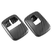 fvdbsdv 2 PCS Car Carbon Fiber Window Lift Switch Button Cover Trim Sticker for Benz Smart 453 Fortwo Forfour 2015 Accessories