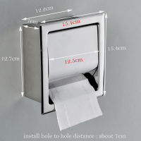 Chrome Polsih Toilet Paper Holder In Wall Stainless Steel Bathroom Toilet Paper Holder Tissue Box Holder
