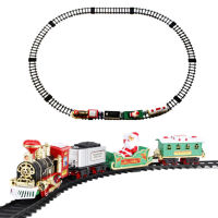 Toy Train Set with Lights and Sounds ,Christmas Train Set,Round Shape Railway Tracks for Around the Christmas Tree Battery Operated Toys Xmas Train Gift for Kids, Boys &amp; Girls