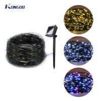 7M12M22M LED Solar Lamp Fairy Lights String LED Outdoor Waterproof Green Copper Wire For Christmas Garden Garland Street