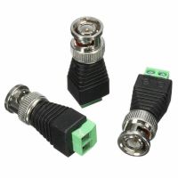 【❗】 Huilopker MALL 10ชิ้น/ล็อต BNC ชาย Coaxial Balun Connector CAT5สายสกรู Terminal กล้องวงจรปิดวิดีโอกล้องอะแดปเตอร์ระบบรักษาความปลอดภัยอุปกรณ์เสริม