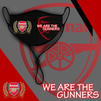 แมสผ้า ผู้ใหญ่ มี สายคล้องคอ ลายสโมสรฟุตบอล อาเซนอล สีดำ Arsenal