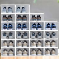 【CW】 Stackable Plastic Shoes Thickened Transparent Drawer Shoe Boxes Organizer Shoebox