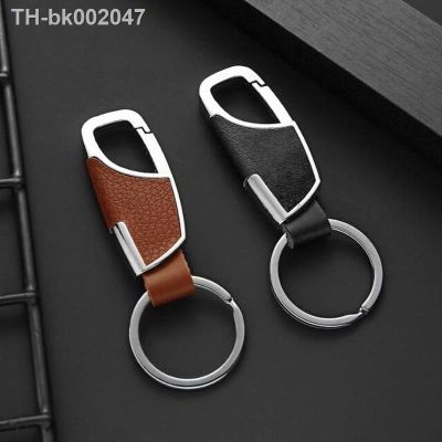 ☑㍿ Fashion Leather key Chain New Men Women Metal Waist Hanging KeyChain Best Gift Key Ring jewelry