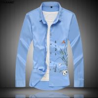 and autumn mens long-sleeved non-ironing plus fat size outerwear jacket Chinese style fashion