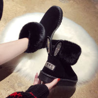 2021 Women Boots Winter Snow Boots Female Boots Duantong Warm Lace Flat with Women Shoes Tide Botas Mujer Hot Sale Women Boots