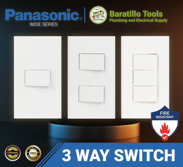 Original Panasonic Wide Series 3 Way Switch 1, 2, 3 Gang Lazada PH