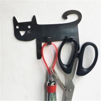 Cute Cat Shape Decorative Hook Key Clothes Towel Hanging Rack Stainless Steel Adhesive Bathroom Wall Organizer Picture Hangers Hooks