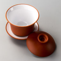 High Quality Purple Clay Gaiwan Teaset Elegant Gaiwan Chinese Tea Cup Teaware tureen lid bowl saucer tea brew tea cup