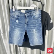 Quần sọt jean nam màu xanh co giãn thời trang cao cấp quần short nam quần