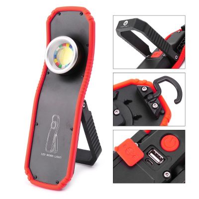 60W Portable LED Work Light Magnetic COB Flashlight Torch With Hanging Hook For Repair Outdoor Camping 649A
