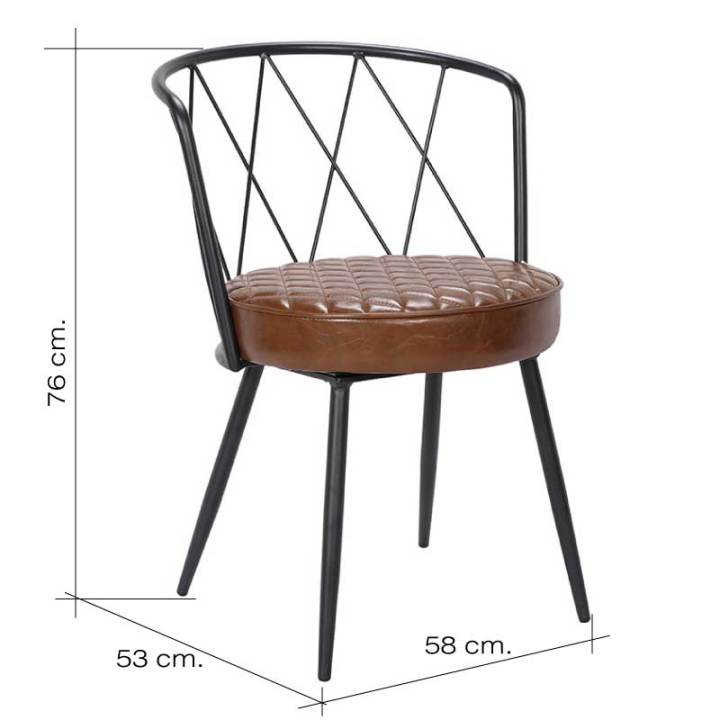 เก้าอี้เหล็ก-เฟอร์อินเทรน-steel-chair-model-met7-brown