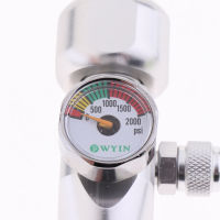 LazaraLives Aquarium CO2 Simple Gauge ความดัน CO2 Regulators Manometer Silver