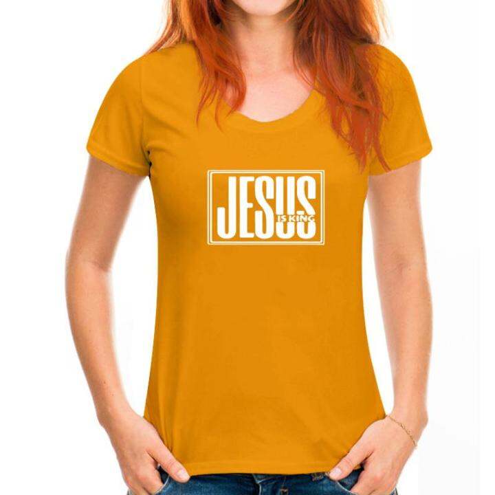 jusus-is-king-letter-100-cotton-funny-t-shirt-women-short-tops-summer-o-neck-t-shirt-tops-high-quality-t-shirt-for-woman-top