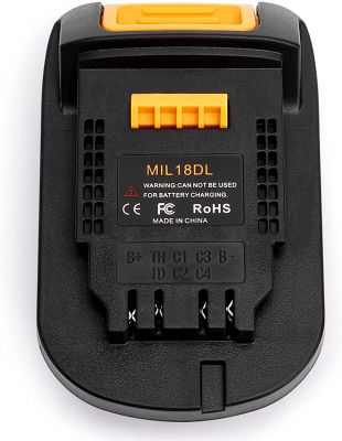 ML18DL Battery Adapter for Milwaukee M18 18v to DeWalt 18/20v Battery