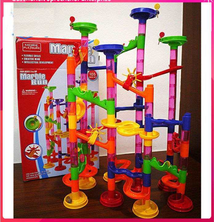 105pcs BIG DIY Construction Marble Race Run Maze Balls Lazada PH