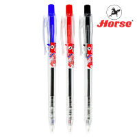 Horse (ตราม้า) ปากกาลูกลื่น แบบกด  0.7 mm.  ตราม้า H-901 ด้ามใส  บรรจุ 50 ด้าม/กระป๋อง จำนวน 1 กระป๋อง