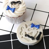 Moustache Tie Bows Silicone Cake Decor Molds DIY Chocolate Cupcake Cookies Desserts Fondant Mould Cake Decorating Baking Tool