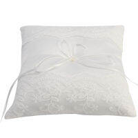 Decor Wedding Bow Embroidered Flowers Cushion Romantic European Ring Pillow