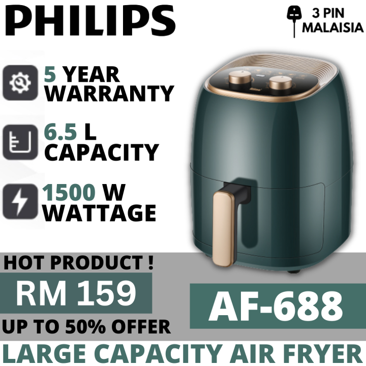 HOT SELLING 【5 Years Warranty】Philips Air Fryer Automatic Oil Free