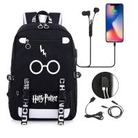 [COD] harry potter Harry backpack casual student schoolbag USB charging bag travel