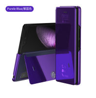 Smart Mirror Flip Case For Samsung Galaxy Z Fold 2 Fold 3 5G W21 W20 Fold 1 Plating PU Leather Kickstand Shockproof Phone Cover