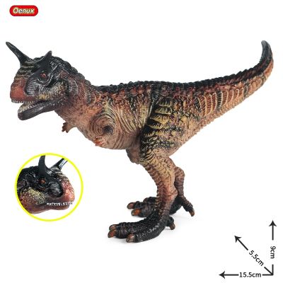 ใหม่ (สไตล์) Oenux Jurassic Carnotaurus หุ่นจำลองไดโนเสาร์ Brinquedo Tyrannosaurus โมเดลคุณภาพสูงพีวีซีของเล่นเด็กของขวัญมินิ-Figur