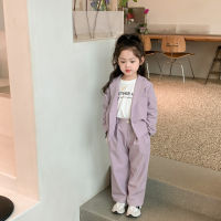 Baby Girls Blazer Suits Clothing Sets 2022 Fashion Spring New Children Jackets+Pants 2pcs Outfits Formal Korea Kids Casual Suit