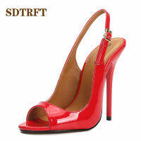 Sdtrft สุภาพสตรี stilettos 13เซนติเมตรรองเท้าส้นสูงบางเซ็กซี่คอสเพลย์หัวเข็มขัดปั๊มรองเท้าแต่งงานของผู้หญิงหญิงรองเท้าบวก: 45 46 47 48 ~