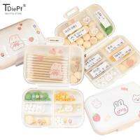 8 Grids Kawaii Pill Box Organizer 7 Day Weekly Pill Case Organizer Medicine With Sticker Protable Travel Mini Box Cute Lattice Medicine  First Aid Sto