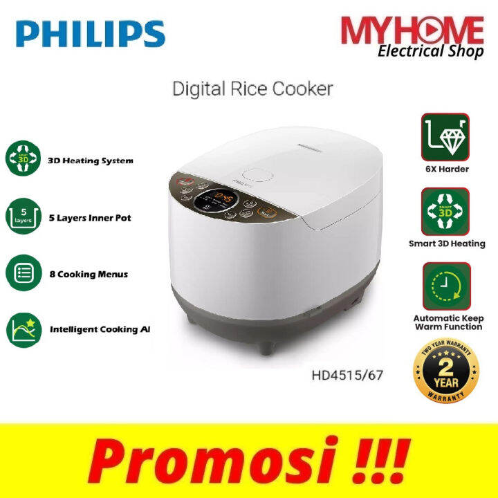 Philips HD4515/67 Digital Rice Cooker 1.8L Lazada