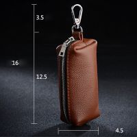 2022 New Genuine Leather Keychain Men Women Key Holder Organizer Pouch Cow Split Car Long Key Bag Housekeeper Key Case wallet Card Holders